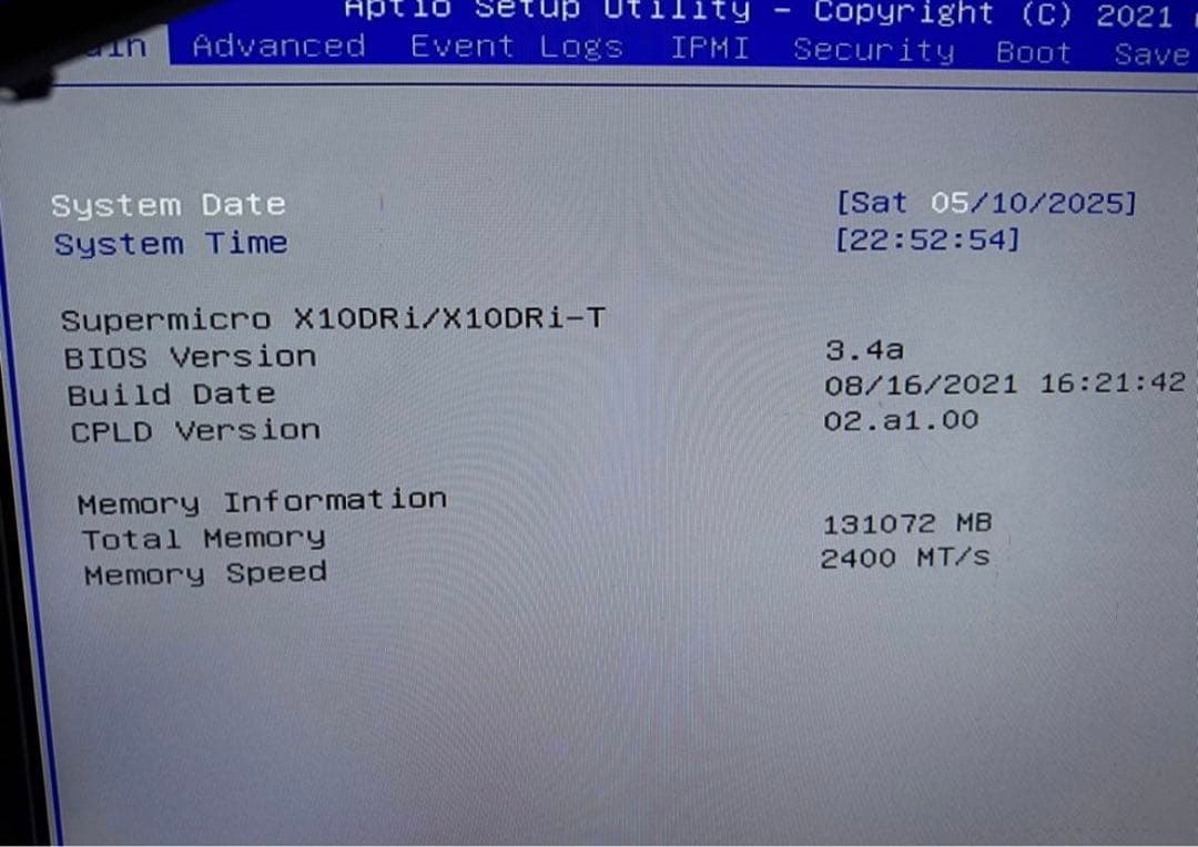 マザーボード SUPER MICRO X10DRi + 2CPUs E5 2680V4