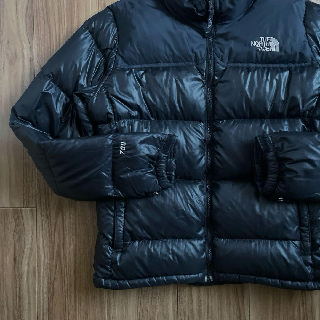 Mノースフェイスレディース700フィルブラック黒ダウンジャケット