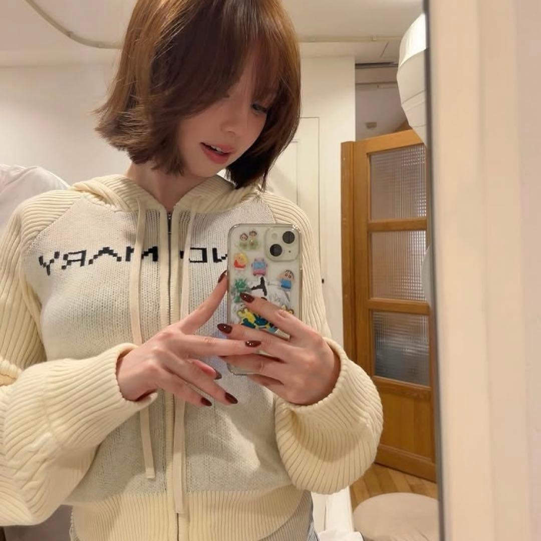 トップス andmary Jeniffer knit hoodie set