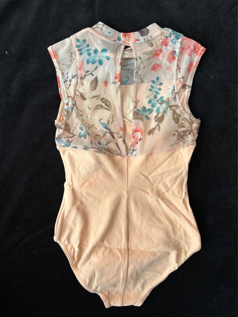 新品 チャコット ジュニア★花柄プリントチュールレオタード 140J