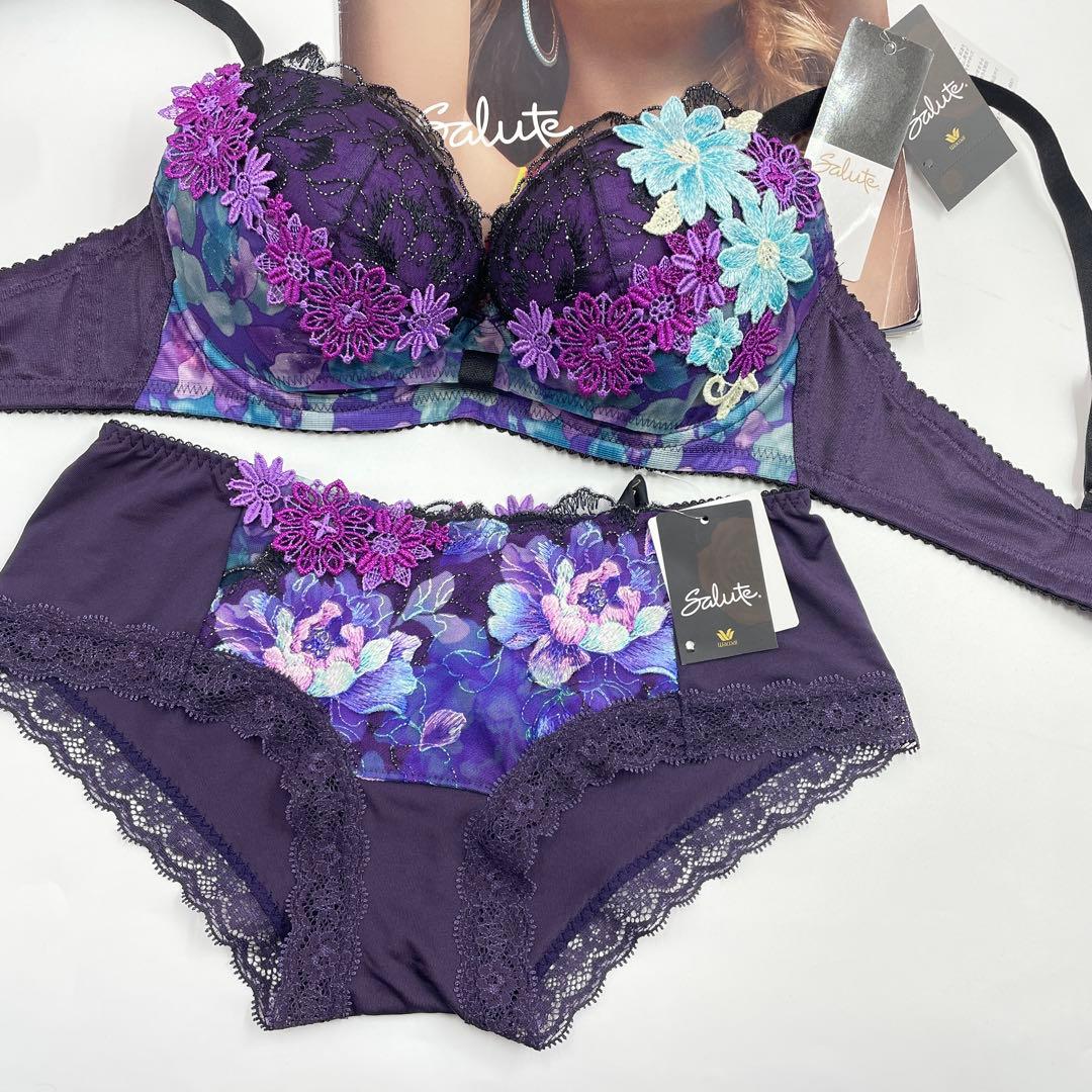 サルート Wacoal Salute 51G リボンブラ ブラショーツE75-L