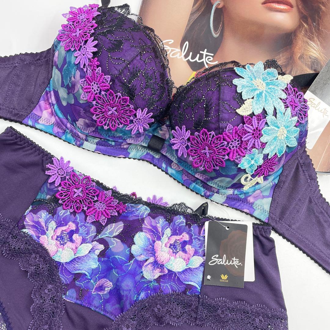 サルート Wacoal Salute 51G リボンブラ ブラショーツE75-L