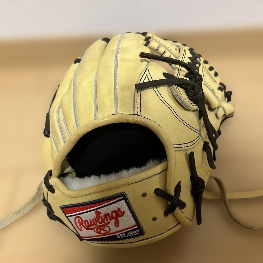 【Rawlings】 軟式グラブ 内野用 大人 キャメル 美品☆