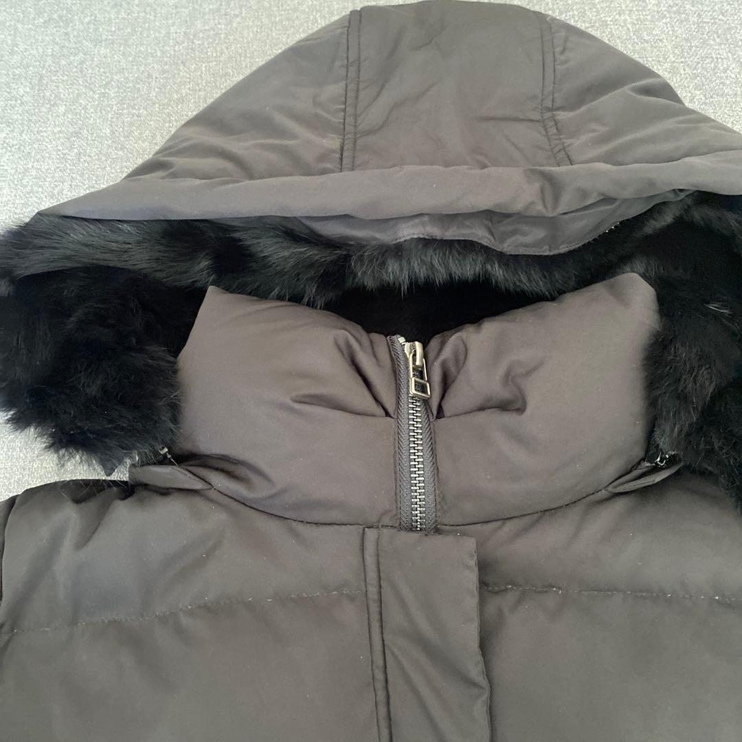 今だけ値下げ！ルイルエブラック　ラビットファーフードショートダウンジャケット