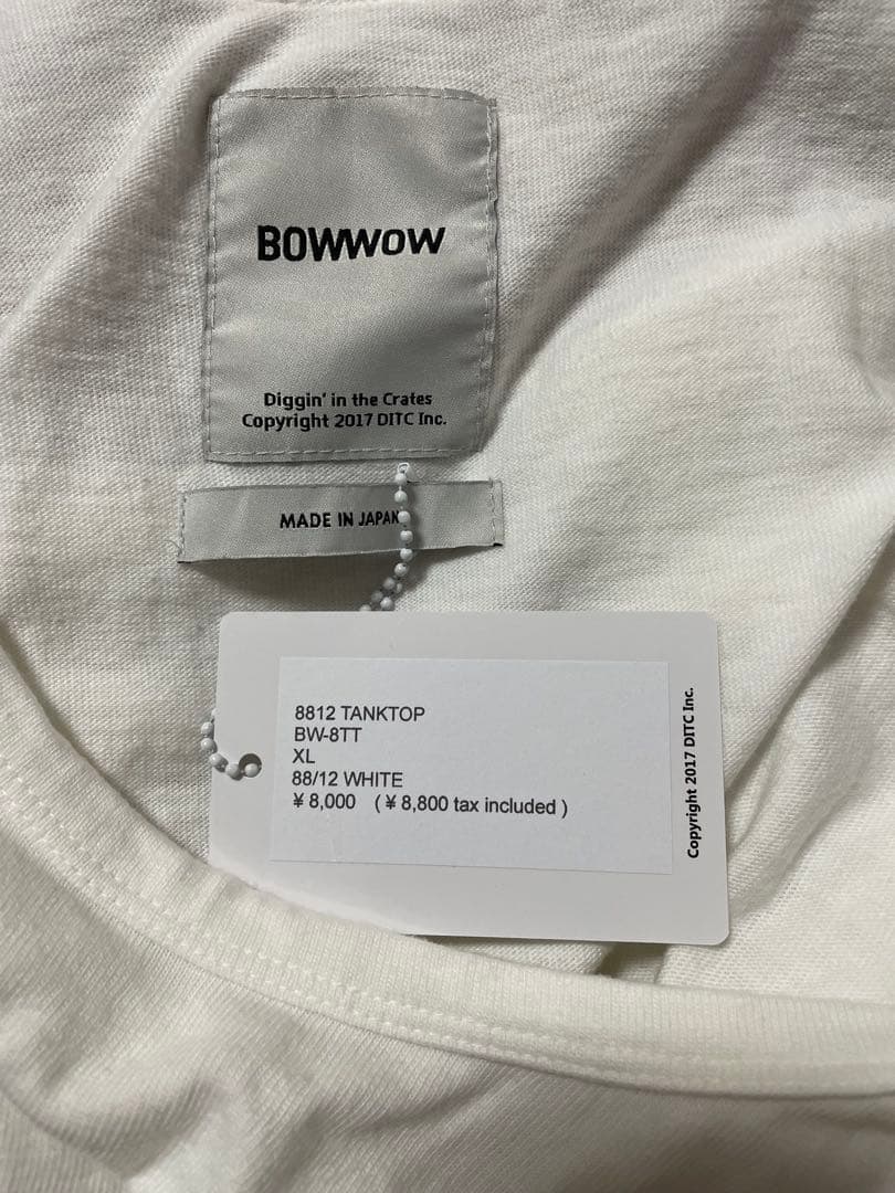 25SS BOWWOW 8812 TANKTOP/XL 2色セット バウワウ