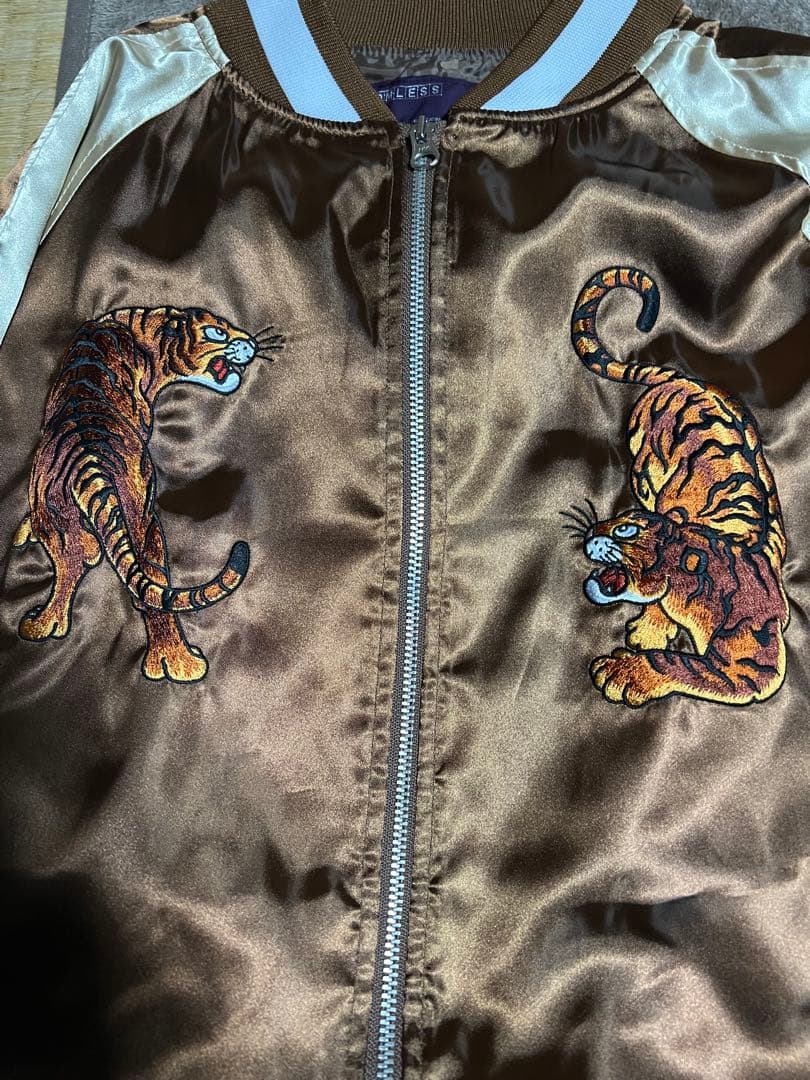 スカジャン　スーベニアジャケット　タイガー　虎　ホームレス　homless XL