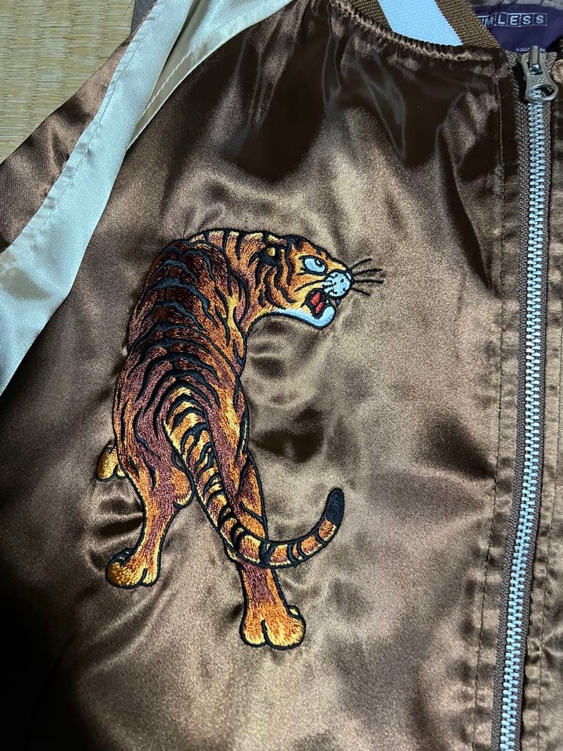 スカジャン　スーベニアジャケット　タイガー　虎　ホームレス　homless XL