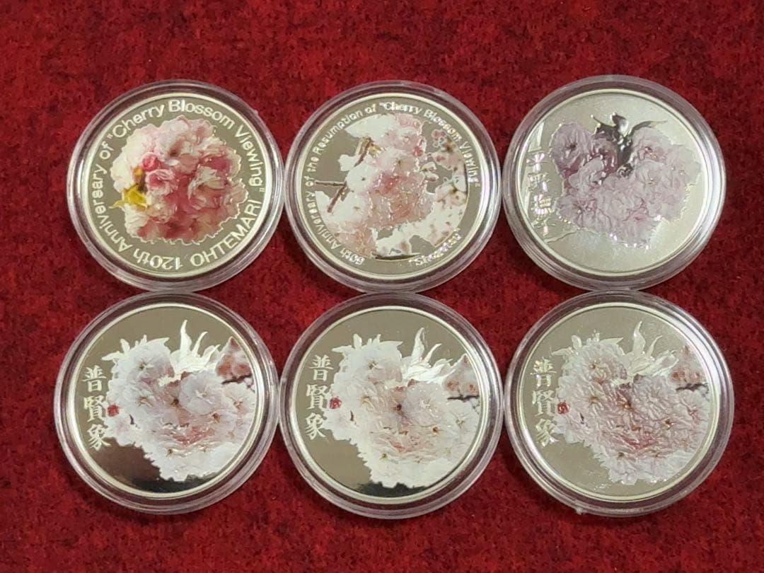 桜の通り抜け プルーフ貨幣セット内の銀メダル 24枚セット スターリングシルバー
