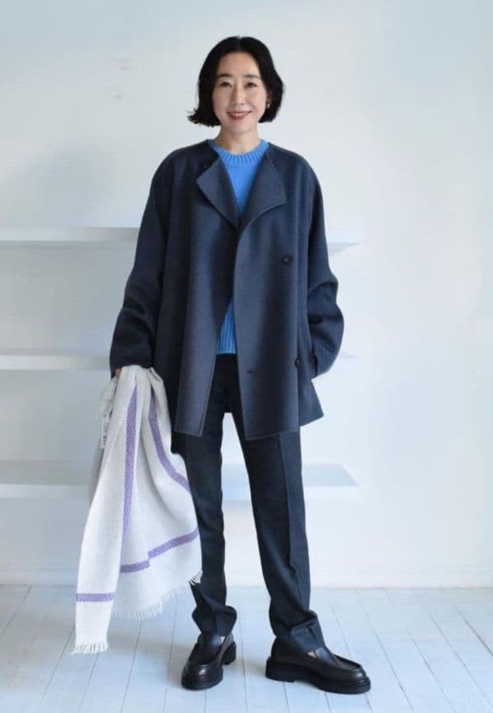 GALERIE VIE　ファインウール クルーネックプルオーバー