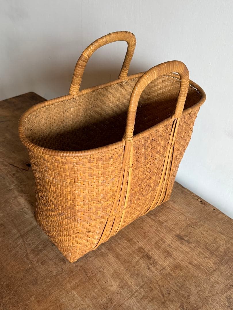 竹かごバッグ 竹籠バッグ 竹細工 竹編みカゴ 買物かご マルシェバッグ