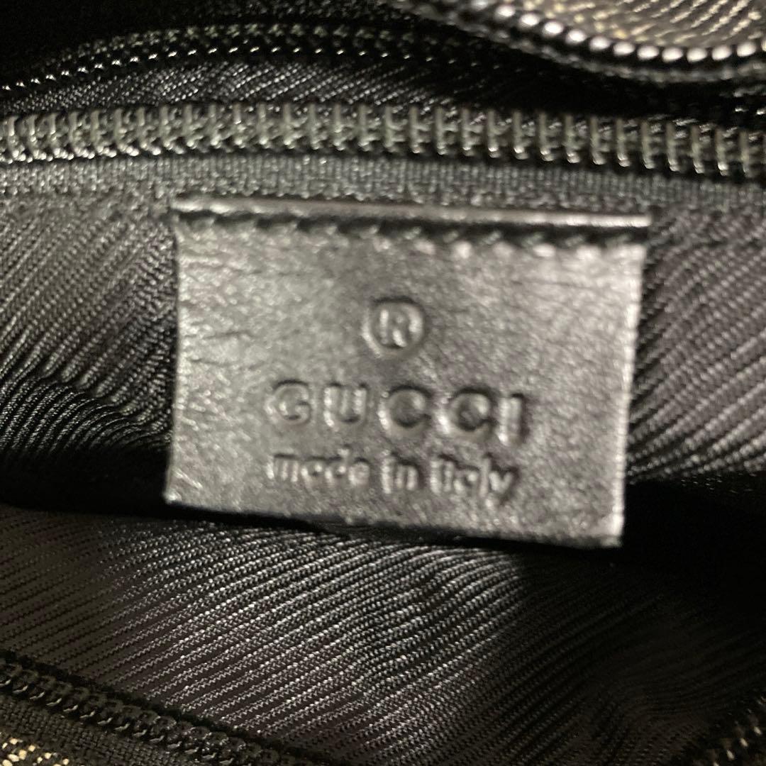 グッチ　トートバッグ　ブラック　レザー