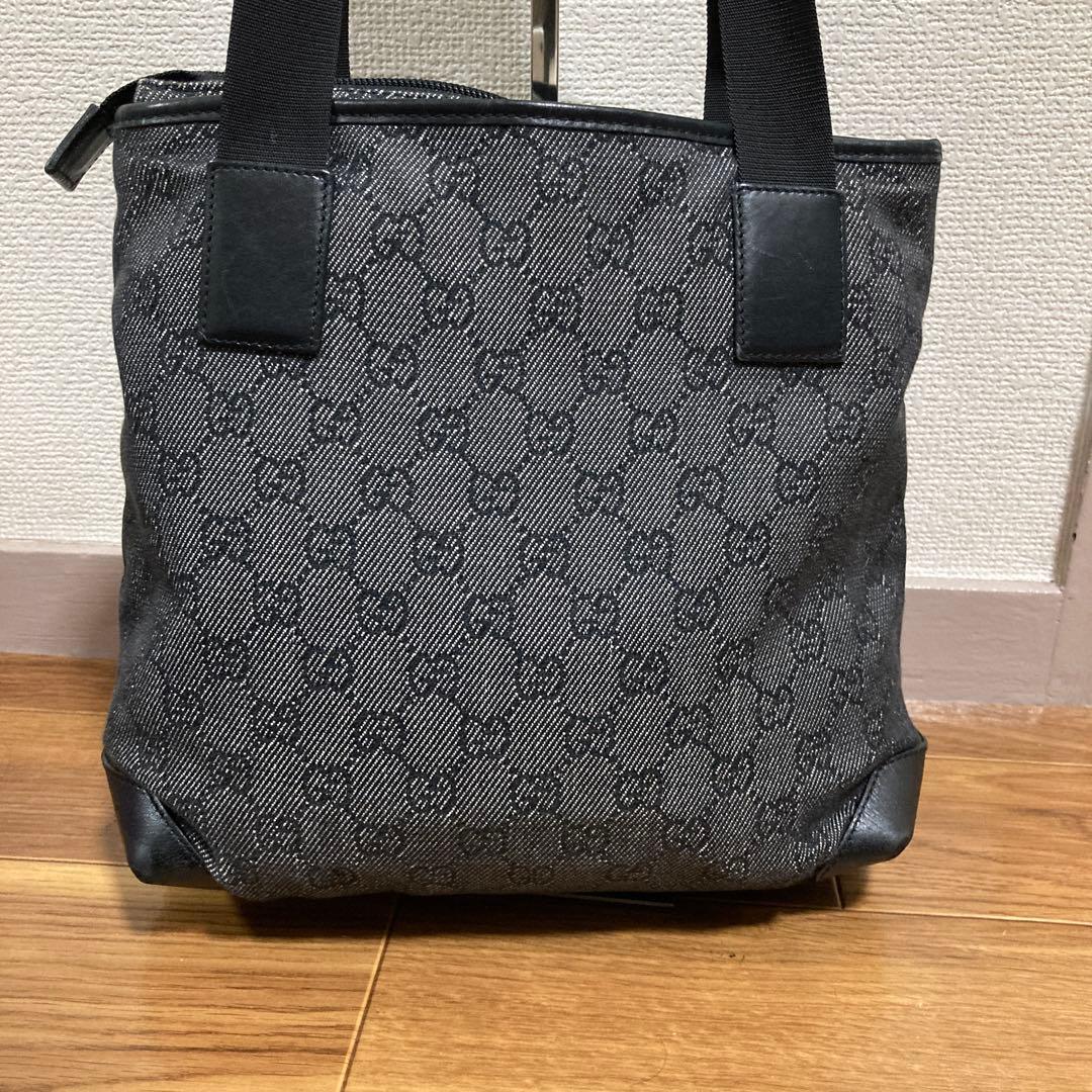 グッチ　トートバッグ　ブラック　レザー