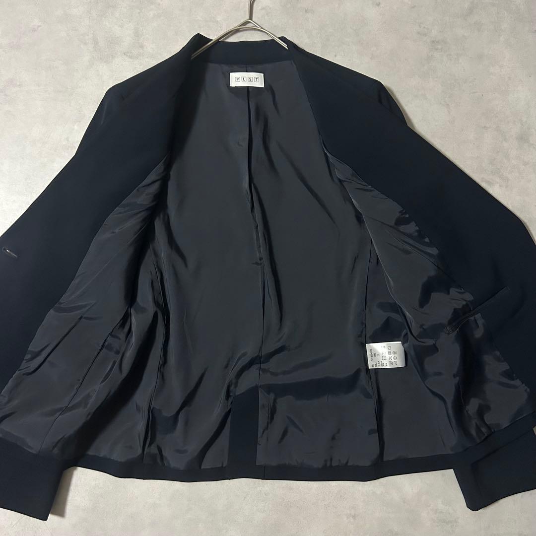 美品✨PLST スーツ セットアップ ノーカラー パンツ 1B 洗える XL