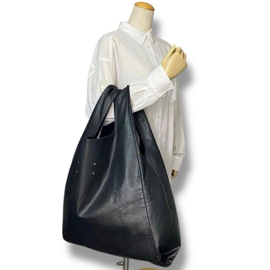 美品 マルジェラ ショッパーレザー バッグ レザー archive レディース