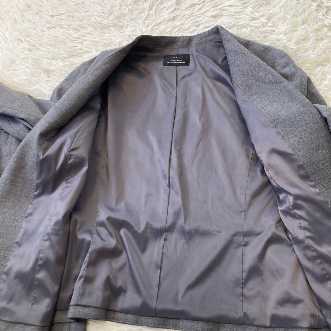 りっちょ 　23区　スーツ　ノーカラージャケット　パンツ　ウール