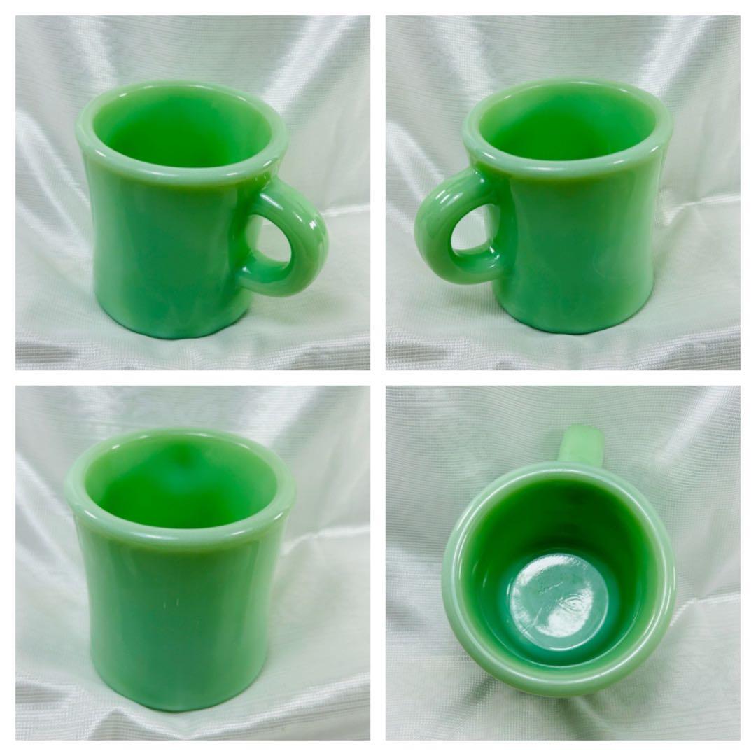 超美品ファイヤーキング　ジェダイ（翡翠色）超ヘビーなコーヒーマグの2個
