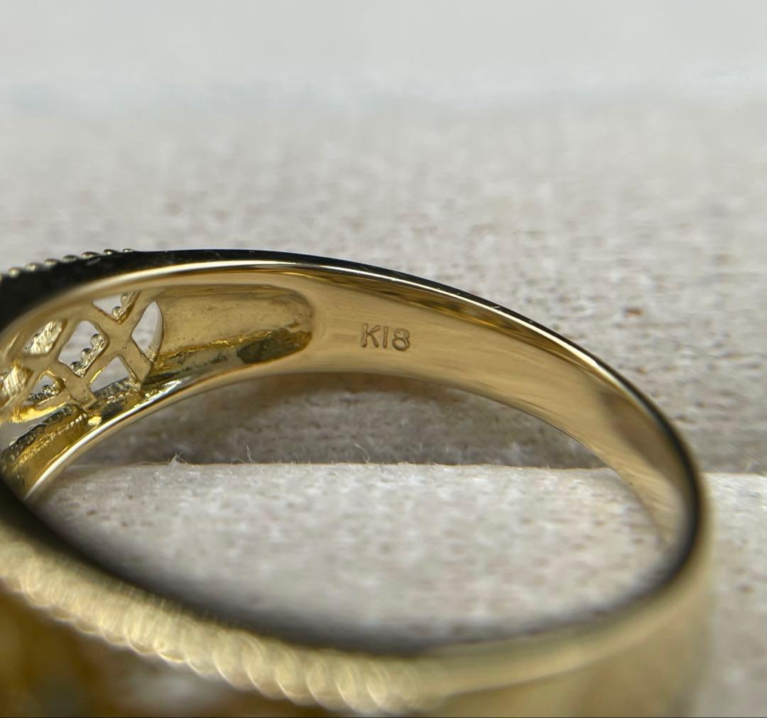 最終交渉可JA78★高級 大粒ダイヤモンド0.762ct K18リングCGLソ付