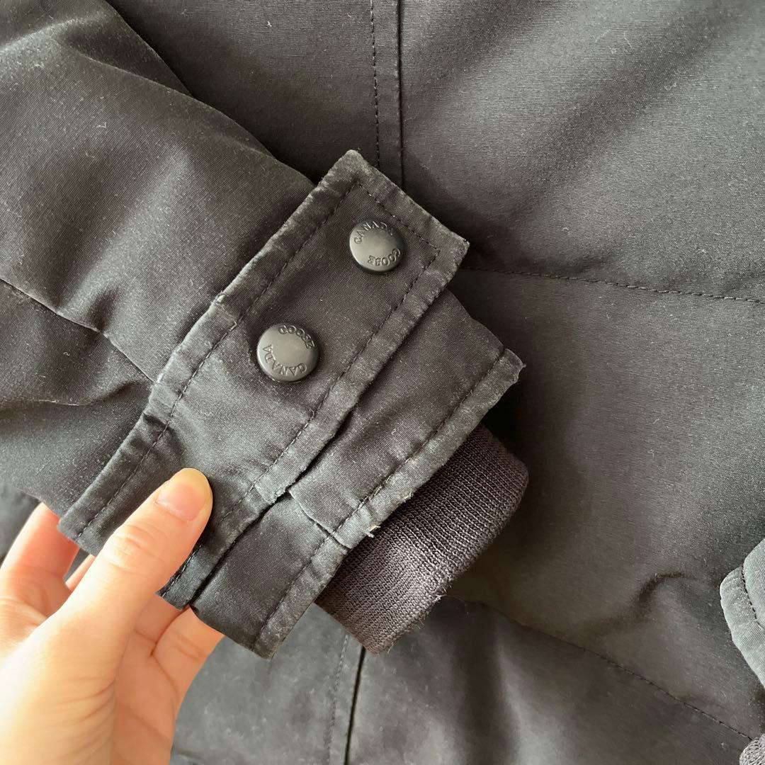 ファー付きロングダウンジャケット 黒