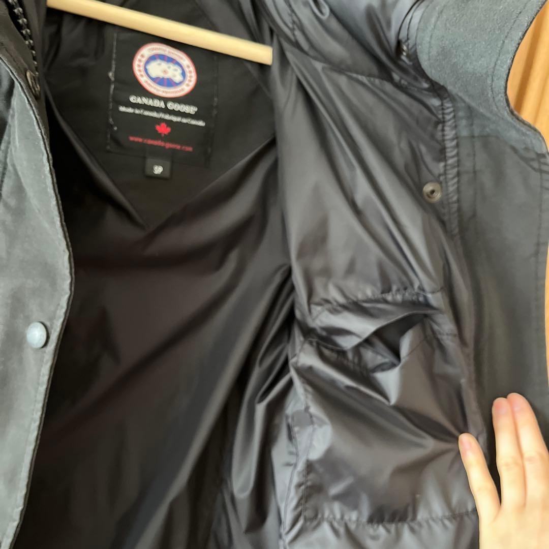 ファー付きロングダウンジャケット 黒