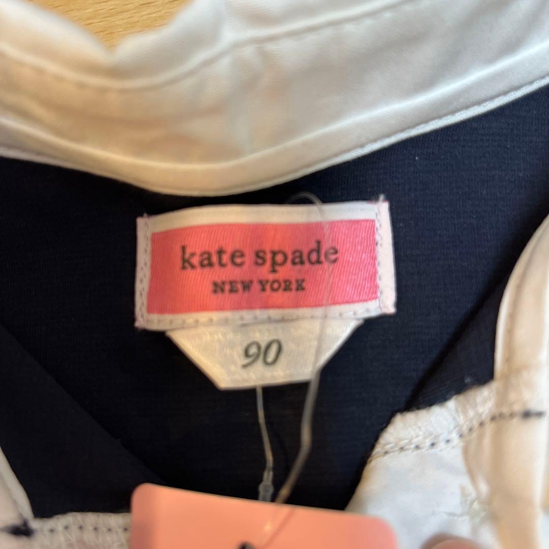kate spade 半袖ワンピース 90cm ネイビー/ホワイト　新品未使用