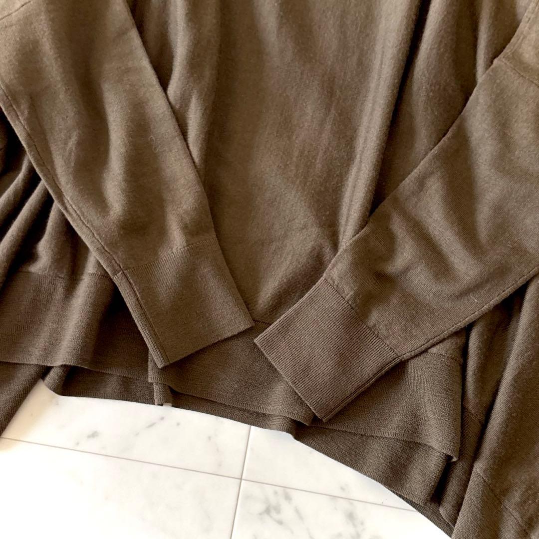 美品 ドゥーズィエムクラス ウール ボートネックニット 洗える ハイゲージ 上品