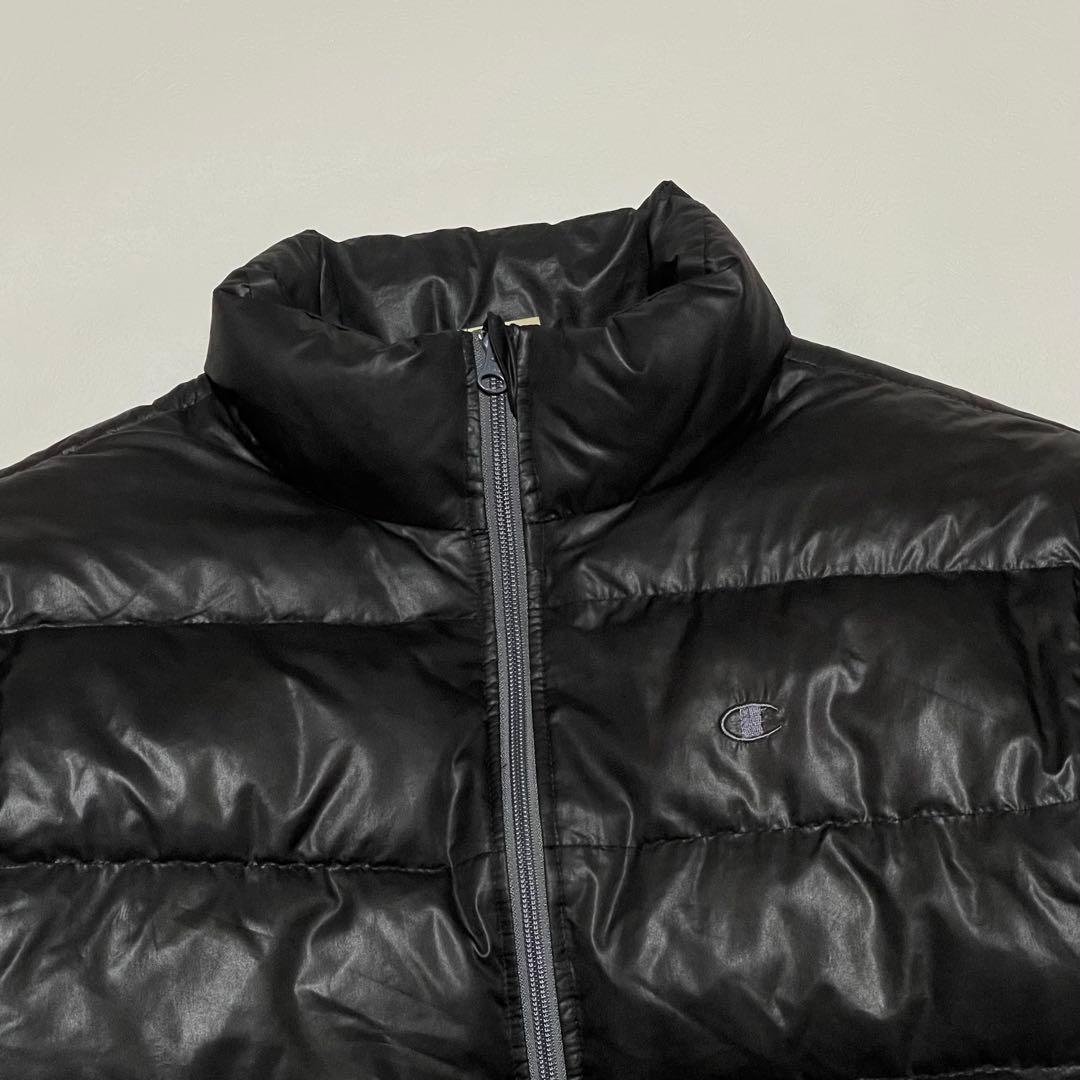 Champion ダウンジャケット ブラック艶消し 短丈 y2k チャンピオン