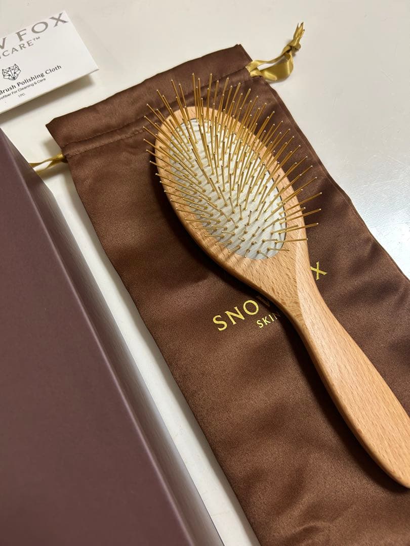 美品 FOX プレミアム FOX カッサ ウッド ヘアブラシ