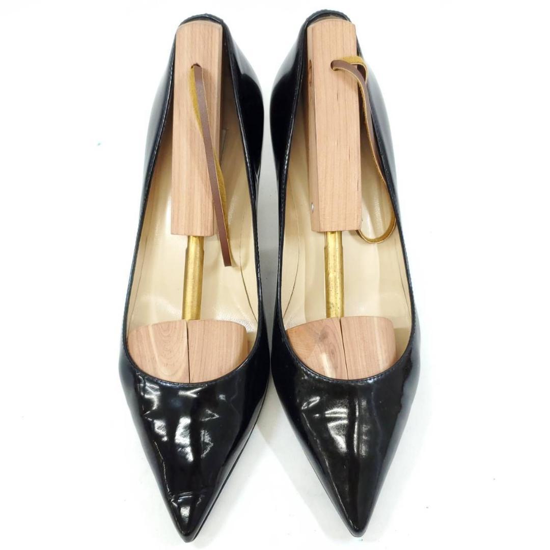 ジミーチュウ　美品　ポインテッド　エナメル　パテントレザー　裏張り済　EU36