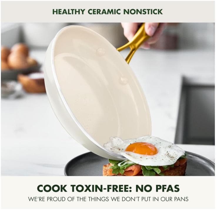 GreenPan調理器具12点セット セラミック製 蓋付き鍋&フライパン