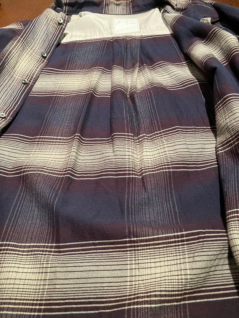 トップス ANCELLM DAMAGED FLANNEL CHECK SHIRT