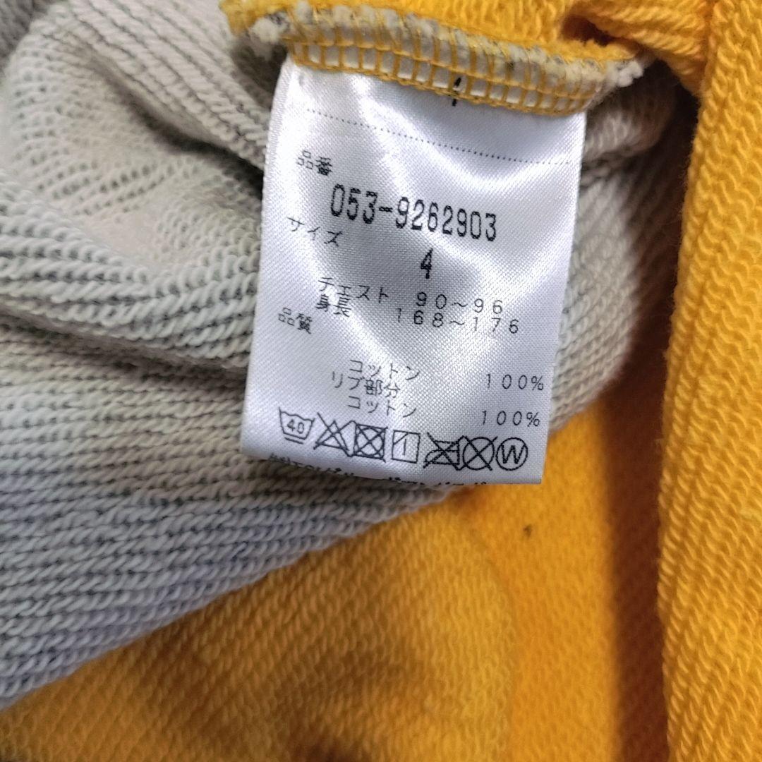 【パーリーゲイツ】フード付パーカー サイズ4 イエロー