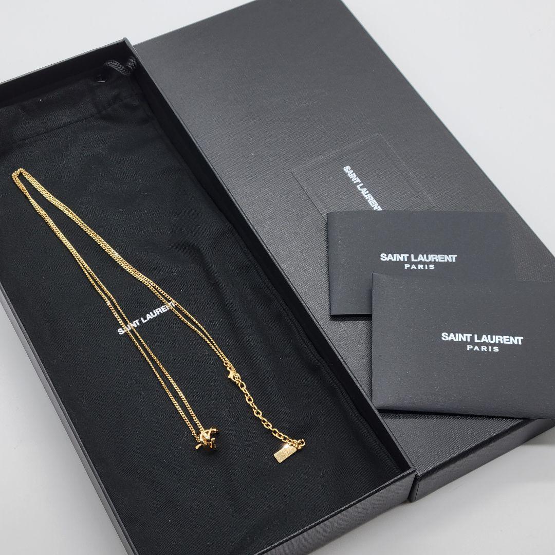 ken10 SAINTLAURENT ツイスト モノグラム ネックレス