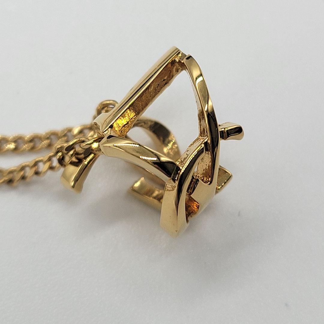 ken10 SAINTLAURENT ツイスト モノグラム ネックレス