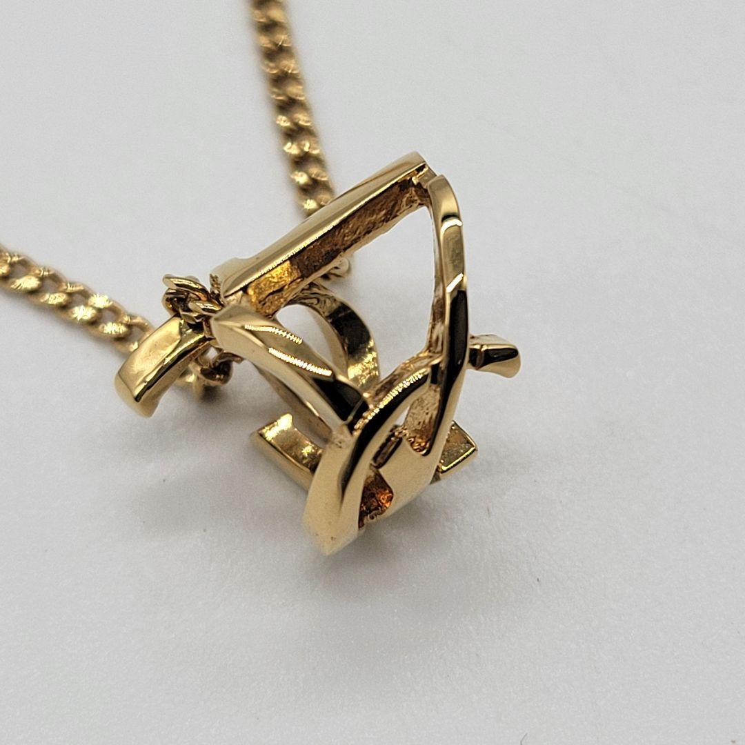 ken10 SAINTLAURENT ツイスト モノグラム ネックレス