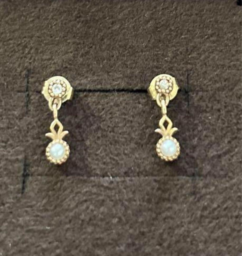 アガット agete 10k ピアス ダイア