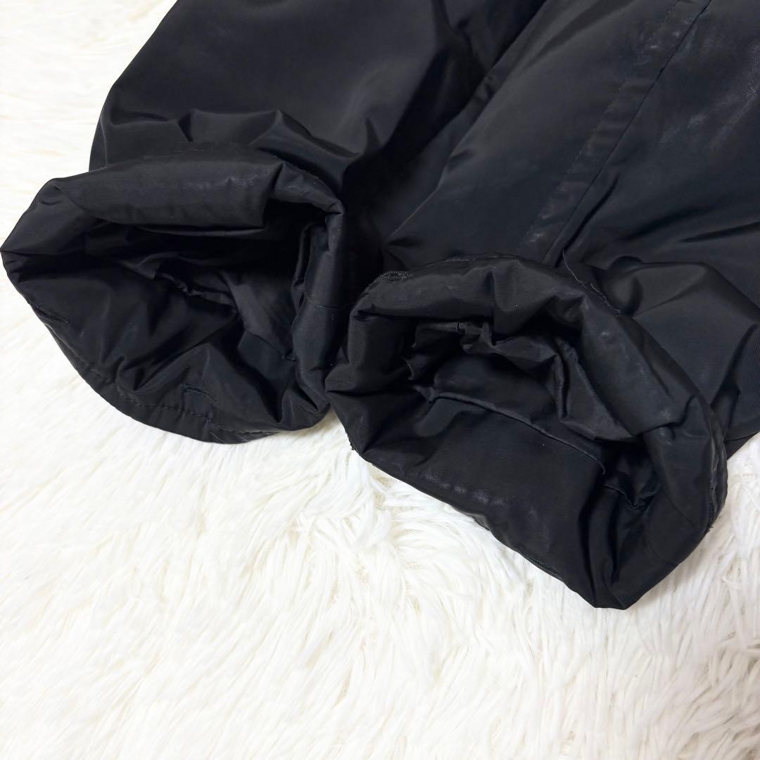 2XLサイズ バーバリー ノバチェック ロングダウンコート ラビットファー 黒