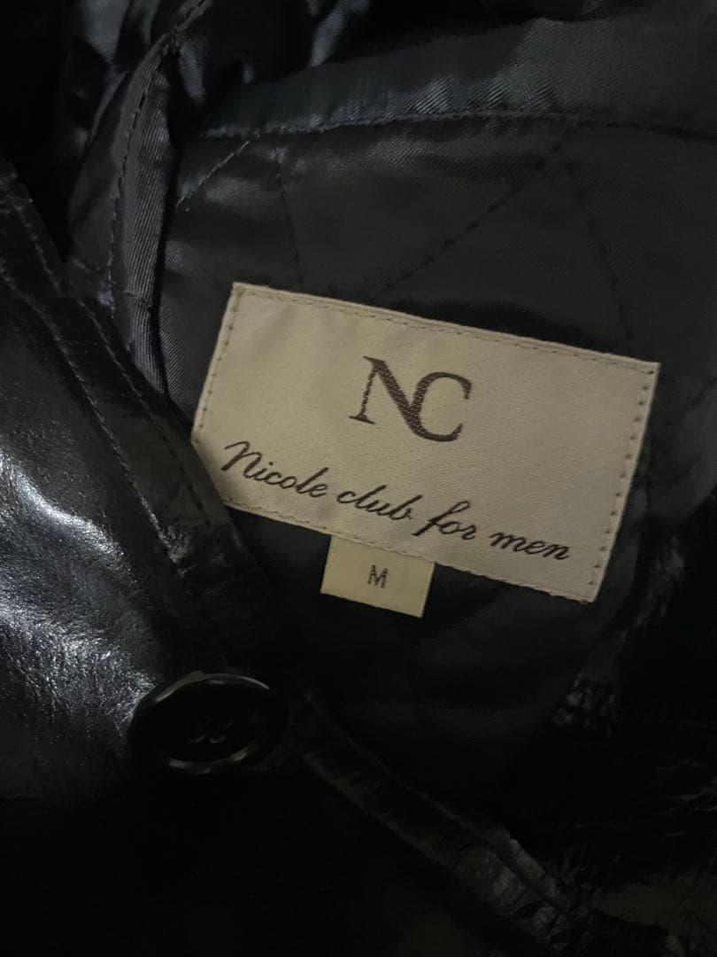 ニコルクラブフォーメン　メンズM レザーカーコート