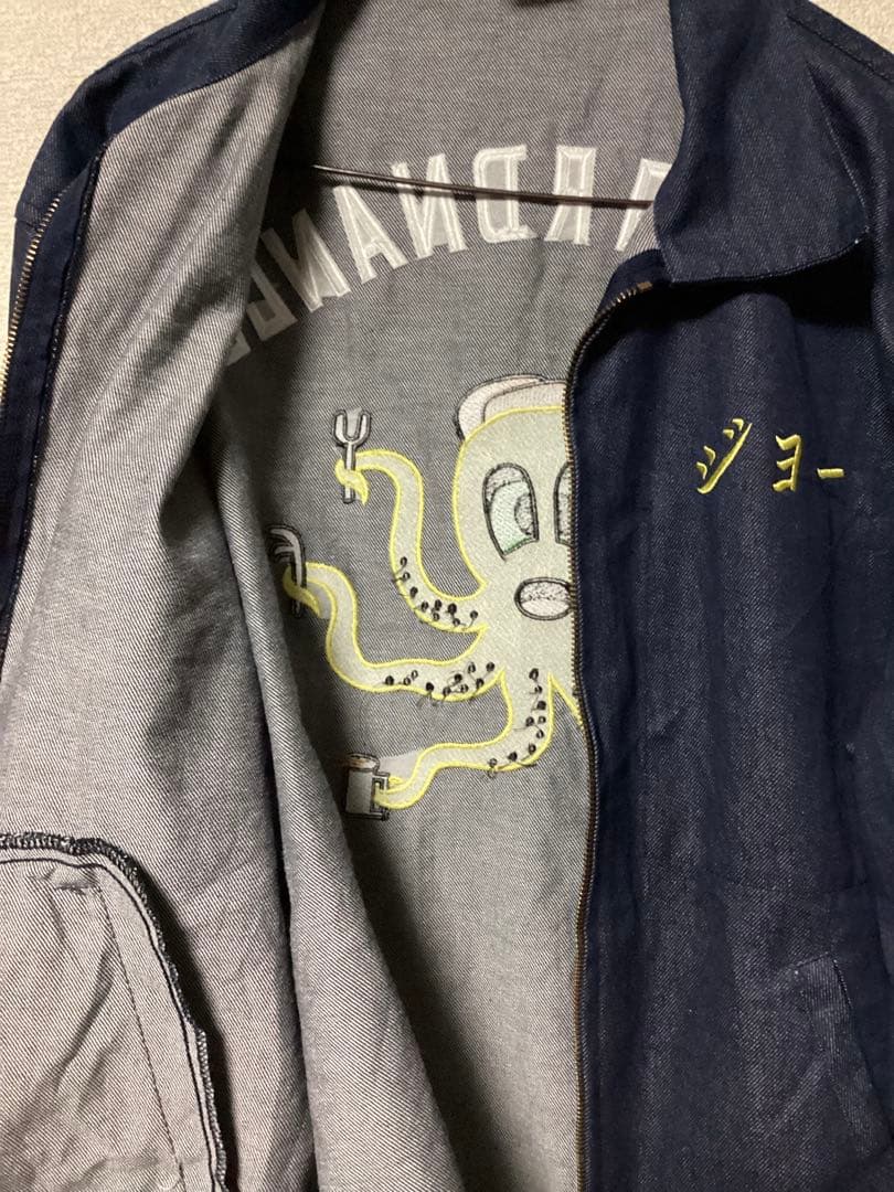 ビンテージ スーベニアジャケット スカジャン デニムジャケット 刺繍