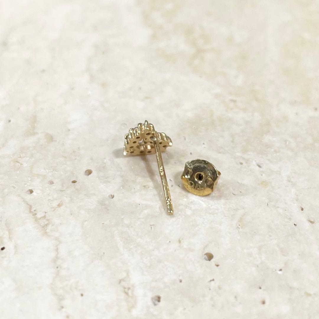 K18 ダイヤモンド ピアス ハート デザイン