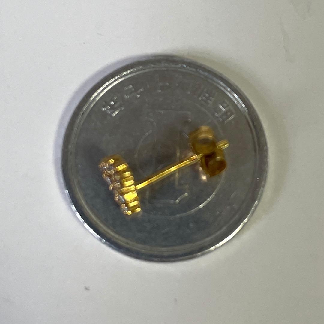 K18 ダイヤモンド ピアス ハート デザイン