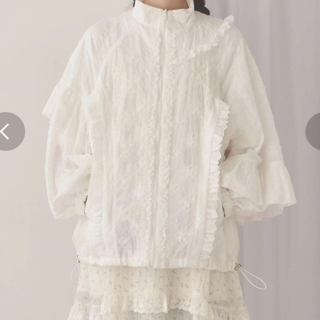 merry jenny flower frill laceブルゾン