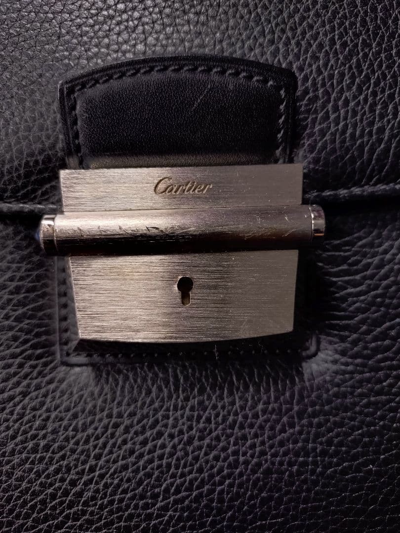 Cartier 黒 ビジネスバッグ　パシャ　ブリーフケース　カルティエ