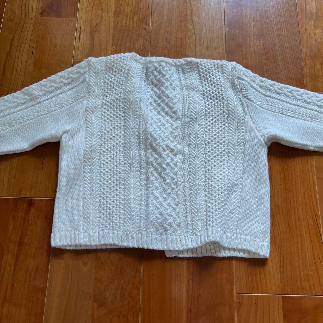 【にゅー】ファミリア　テリア柄ワンピース　110サイズ&カーディガン