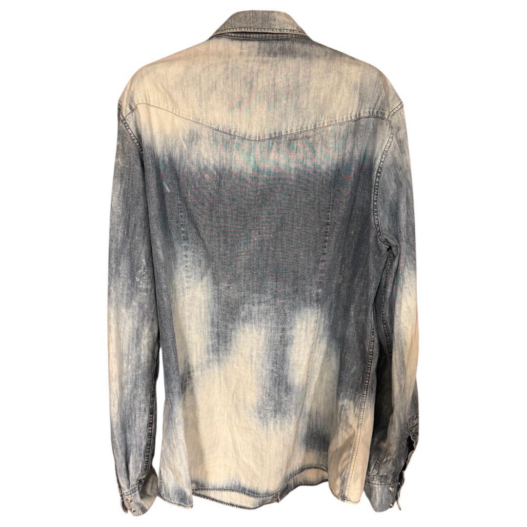 DOLCE & GABBANA デニムシャツ GOLD タイダイ加工 L 正規品