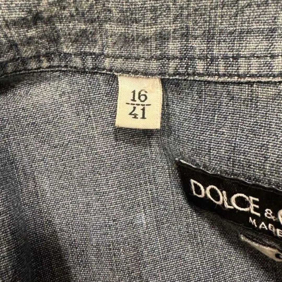 DOLCE & GABBANA デニムシャツ GOLD タイダイ加工 L 正規品
