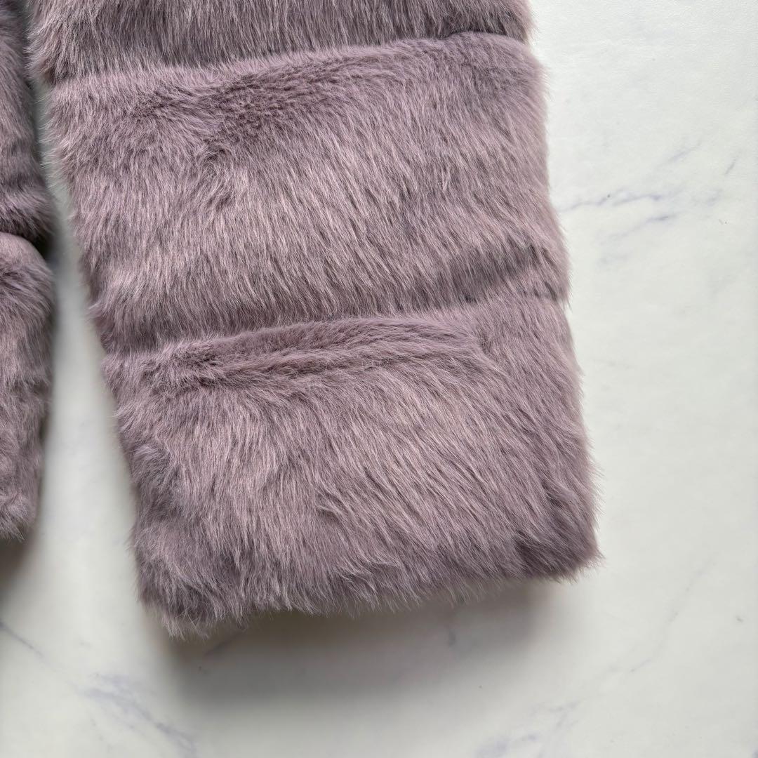 極美品 ヘルノ HERNO エコファー ダウンコート ダウンジャケット 42