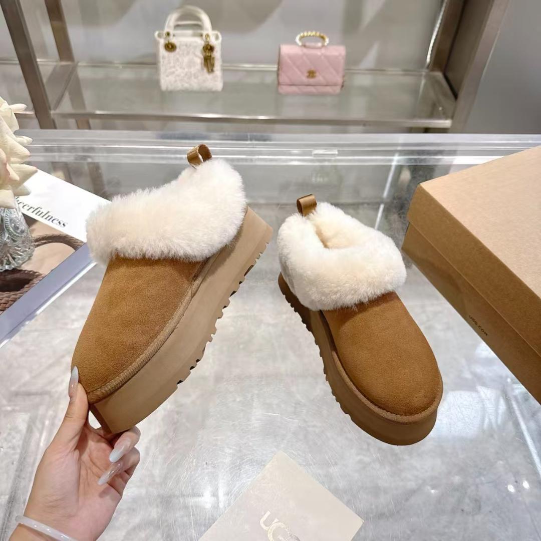 新品 UGG ブラウン ムートンブーツ 厚底