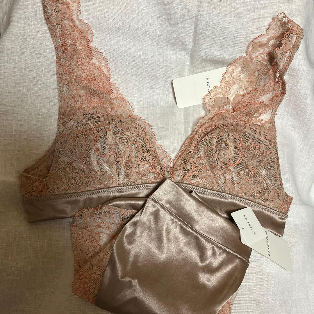 langelique ミロ　ノンワイヤーブラ・ショーツセットM