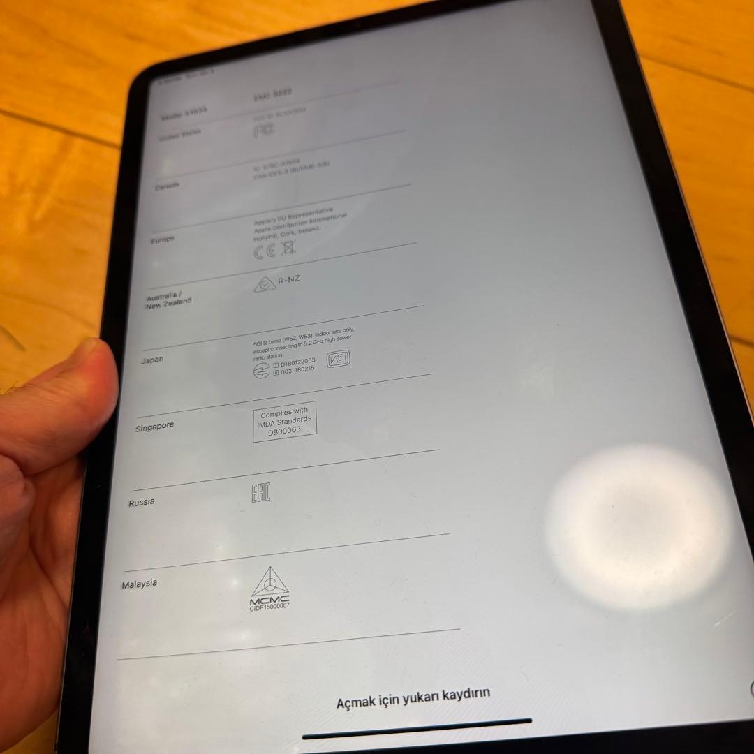 水没&画面不具合 iPad Pro 11インチ第1世代 256GBスペースグレー