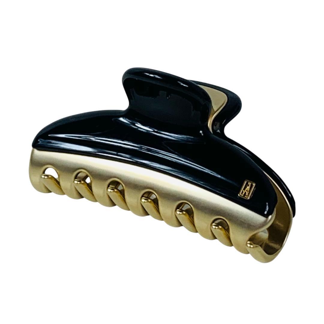 新品未使用品　Alexandre de paris　ヘアクリップ　M 黒✖️金